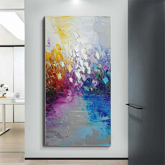 Landscape Paintings Abstract Handmade Oil Painting Modern Home Living Room Decoration Painting,27inx54in,No Frame