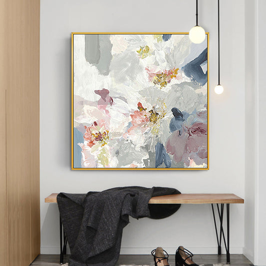 Hand Painted Abstract Oil Painting Living Room Porch Modern Simple Abstract Flower Restaurant Large Hanging Decorative