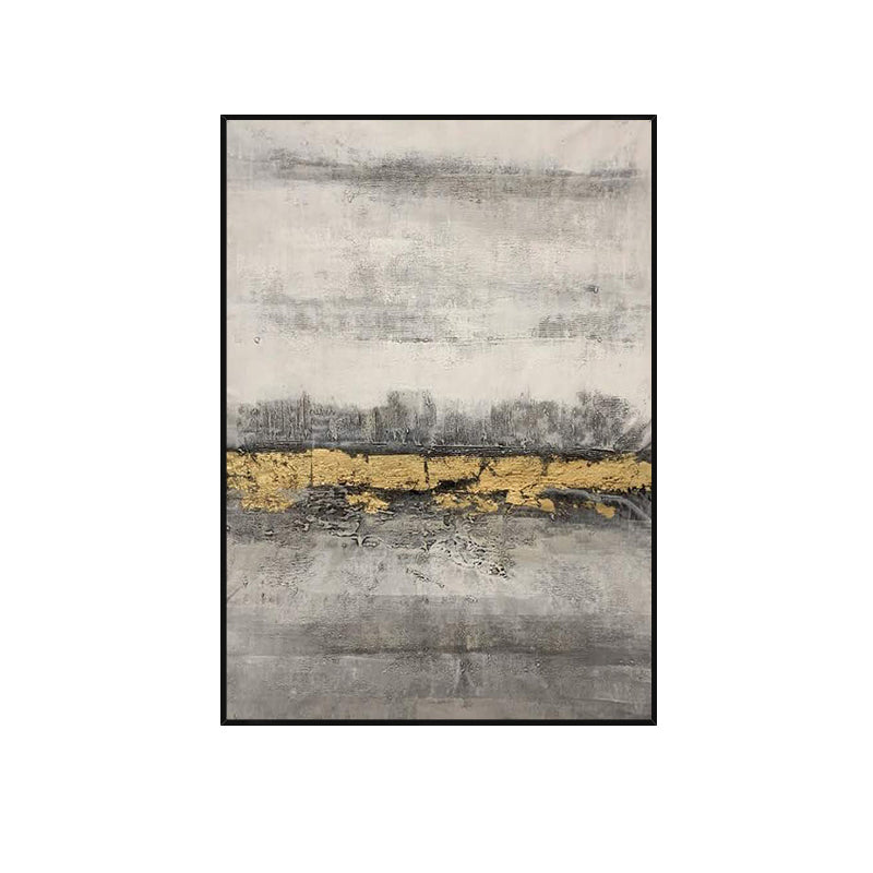 Pure Handmade Oil Painting Simple Abstract Texture River On Canvas Living Room Modern Background Hanging Mural,31inx47in,No Frame