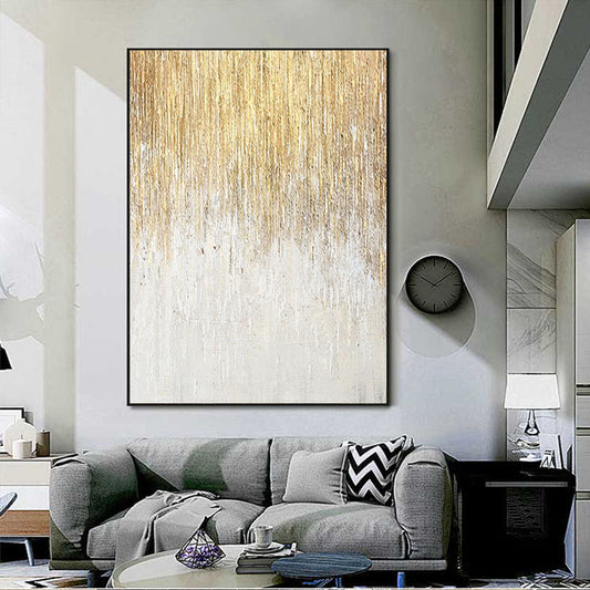 Modern Abstract Gold foil lines Green Canvas Art Paintings For Living Room Bedroom Posters And Prints,31inx47in,No Frame