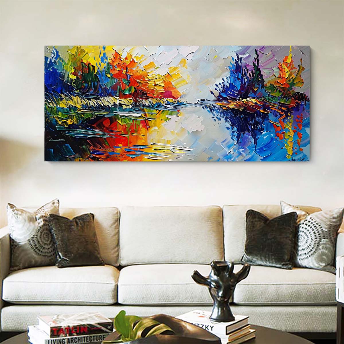 Original creation Landscape Hand painted Oil Painting Canvas Wall Art For Home Living Room Unframed/Rolled #038