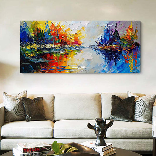 Original creation Landscape Hand painted Oil Painting Canvas Wall Art For Home Living Room Unframed/Rolled #038