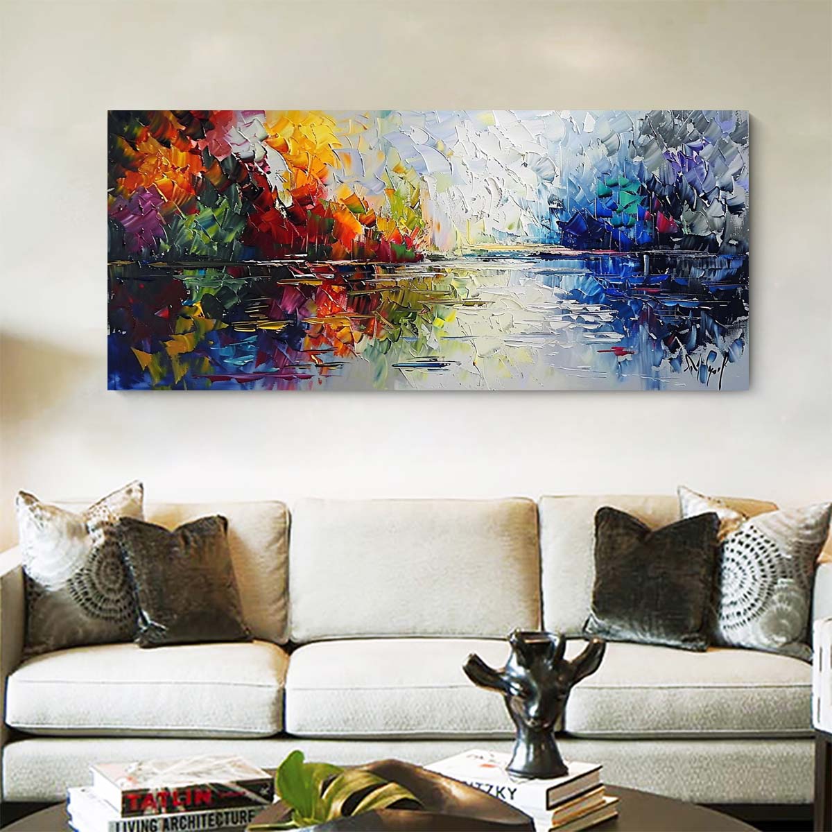 Original creation Landscape Hand painted Oil Painting Canvas Wall Art For Home Living Room Unframed/Rolled #043