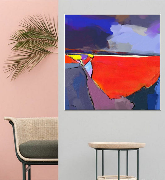 AbstractOilPaintingMinimalismContemporaryArtKitchenDecorWallArtLargePaintingCanvasArtModernArt 31in,No Frame