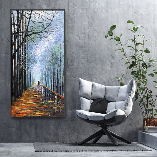 Hand Painted Canvas Oil Painting Abstract Landscape On Canvas Painting Handmade Thick Oil Paintings Mural,27inx54in,No Frame