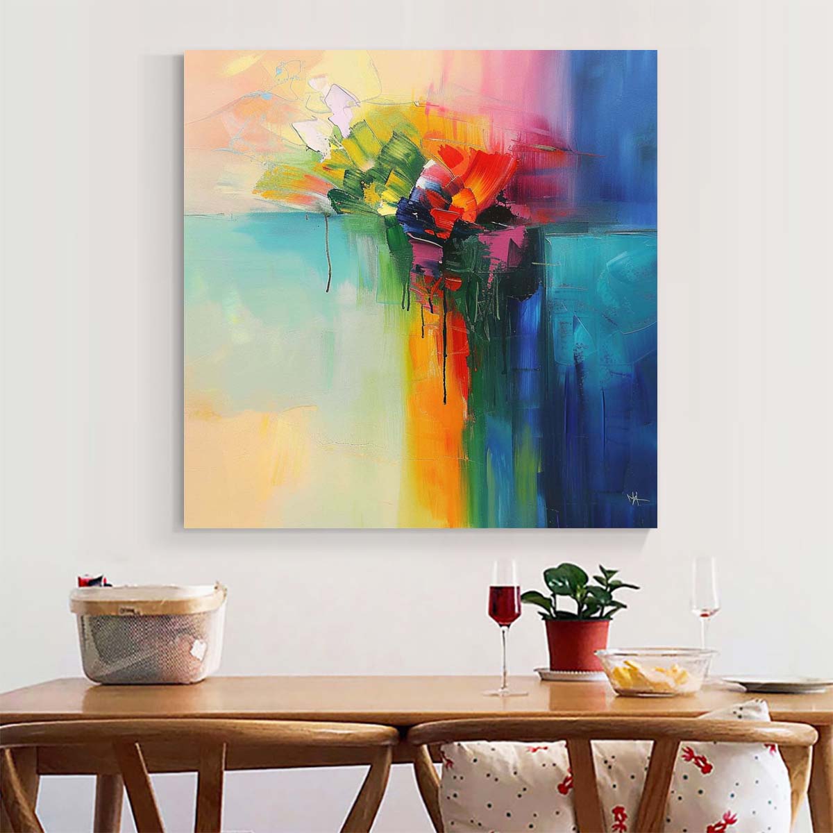 Original creation Abstract Hand painted Oil Painting Canvas Wall Art For Home Living Room Unframed/Rolled #001