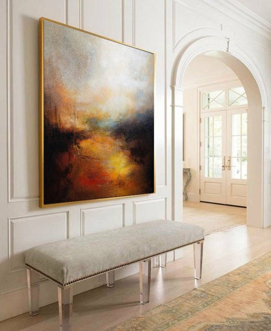 LargeCloudAbstractPaintingSkyAbstractOilPaintingSkylineOilPaintingArtworkArtOilPaintingLarge 31in,No Frame