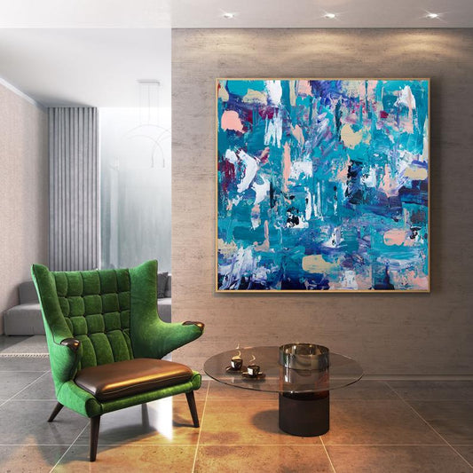 Modern Painting On Canvas Large Painting On Canvas Modern Wall Canvas Wall Art Modern Texture Painting Abstract Texture Art31in,No Frame