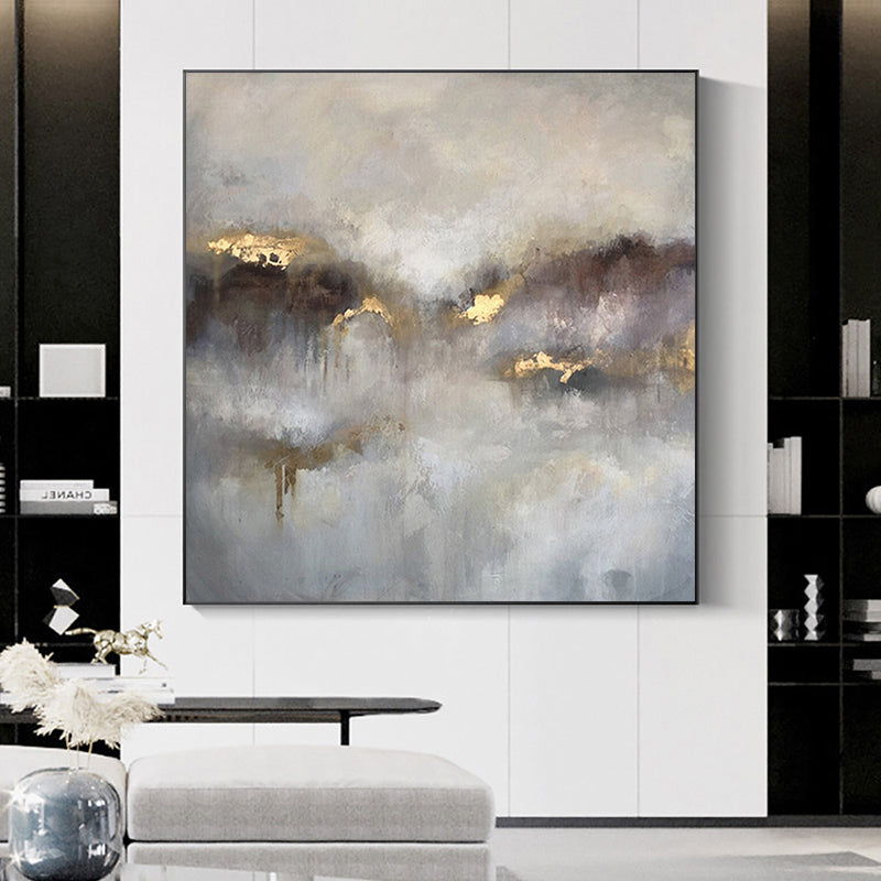 #210Abstract Oil Painting On Canvas Hand Painted Black Grey Large Size Modern Home Decoration Wall Art