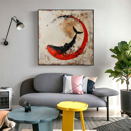 Abstract Handmade Oil Painting Modern Minimalist Home Living Room Decoration Painting,31inx31in,No Frame 1