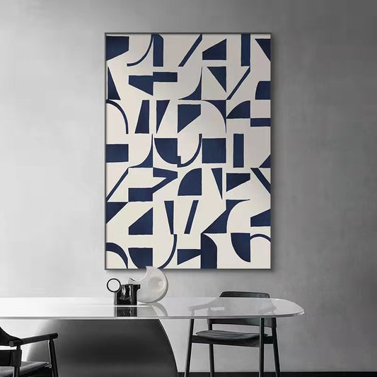 Handmade Canvas Wall Decoration Black and White Abstract Design Living Room Decoration Oil Painting New Product,31inx47in,No Frame