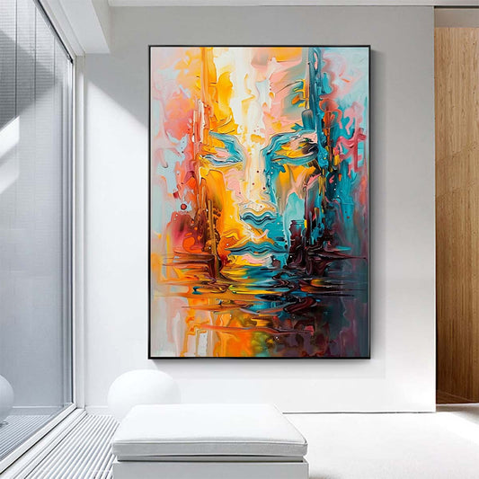 Original creation City Hand painted Oil Painting Canvas Wall Art For Home Living Room Unframed/Rolled #013