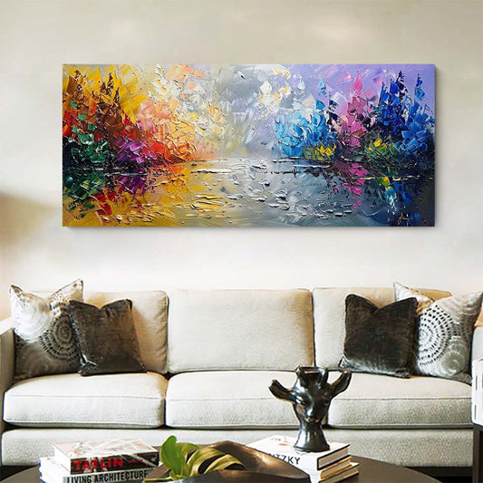Original creation Landscape Hand painted Oil Painting Canvas Wall Art For Home Living Room Unframed/Rolled #025