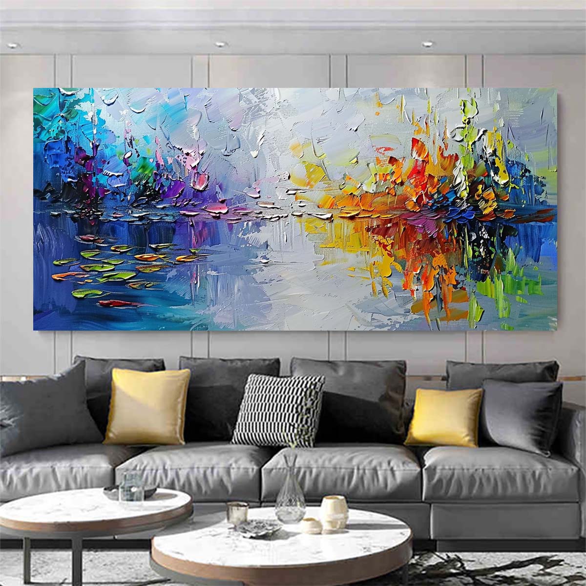 Original creation Landscape Hand painted Oil Painting Canvas Wall Art For Home Living Room Unframed/Rolled #035