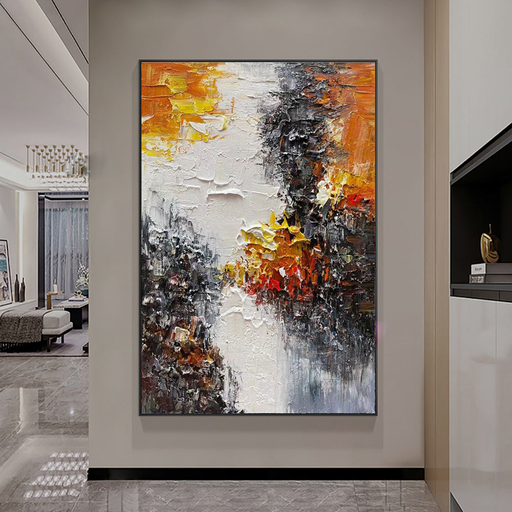 #1180Canvas Painting 3D Abstract Painting Hand Painted Thick Oil Painting Modern Abstract Wall Art Decoration Home For Living Room,31inx47in,No Frame