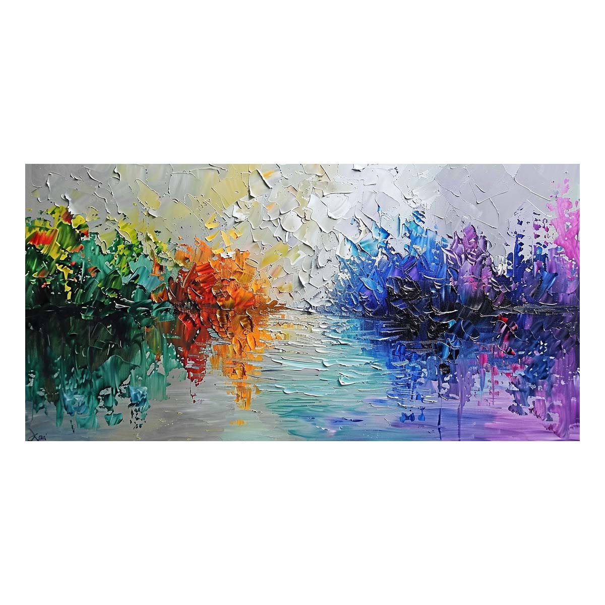 Original creation Landscape Hand painted Oil Painting Canvas Wall Art For Home Living Room Unframed/Rolled #042