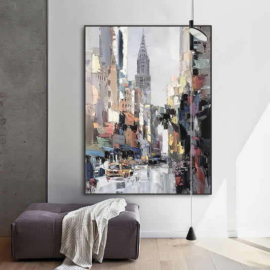 Hand painted Sunset Skyline Oil Painting On Canvas Sunrise Seascape Wall Art Oil Painting for Home Living Room,31inx47in,No Frame