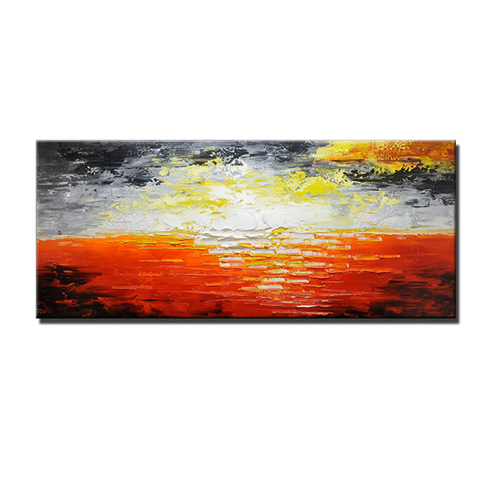 #350Abstract Landscape Wall Art Oil Painting Handmade Modern Canvas Oil Painting For Living Room Decoration Art,27inx54in,No Frame