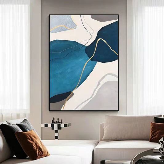 Hand Painted Modern Oil Painting Handmade Abstract Wall Decoration Painting Large Size Oil Painting Canvas Painting,31inx47in,No Frame