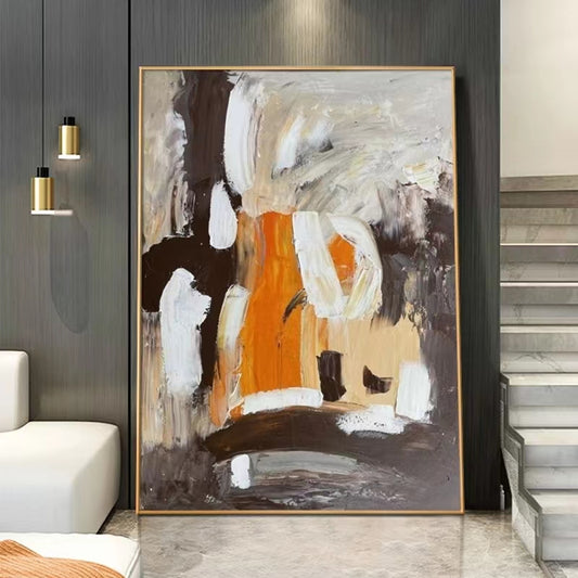 Original Corridor Hand painted Oil Painting Abstract Living Room Decorative Painting Simple Wall Hanging Picture Frameless,31inx47in,No Frame