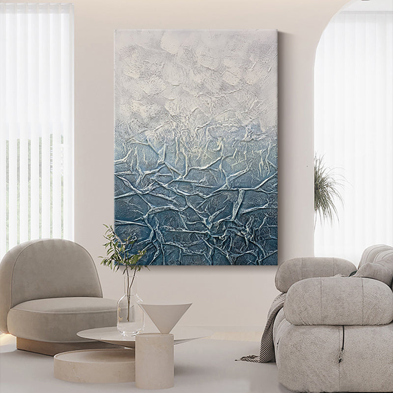 #990Pure Hand painted Oil Painting Art Texture Mural Large Living Room Background Wall Decorative Painting Abstract,31inx47in,No Frame