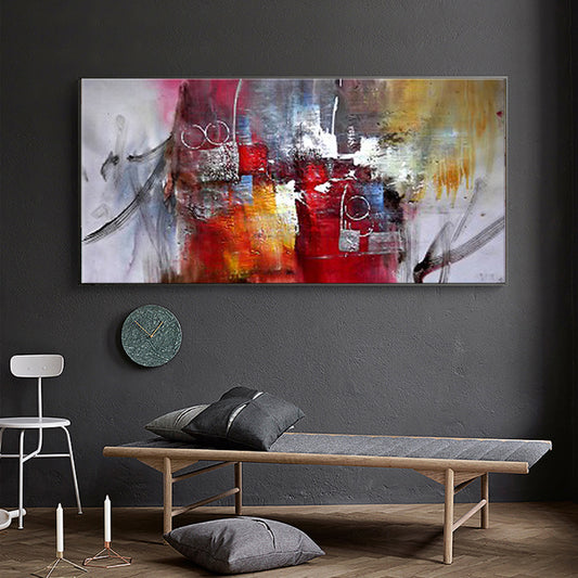 Large Wall Art Acrylic Paintings On Canvas Handmade For Living Room Wall Decorate Hand Painted Abstract,27inx54in,No Frame
