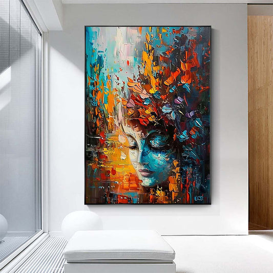 Original creation City Hand painted Oil Painting Canvas Wall Art For Home Living Room Unframed/Rolled #061