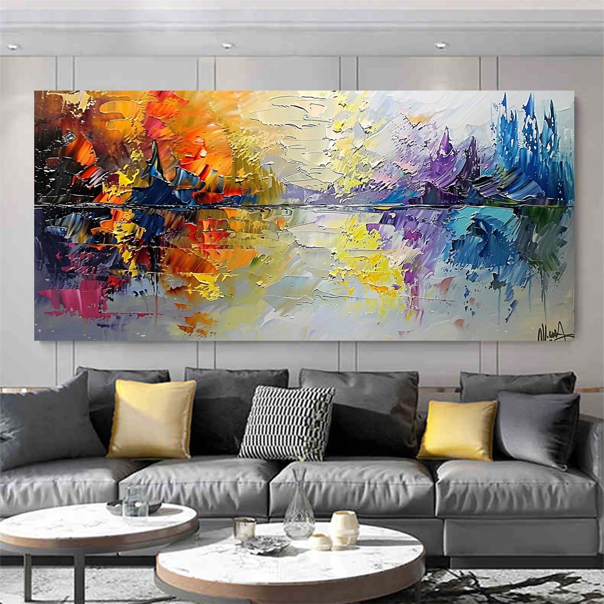 Original creation Landscape Hand painted Oil Painting Canvas Wall Art For Home Living Room Unframed/Rolled #051