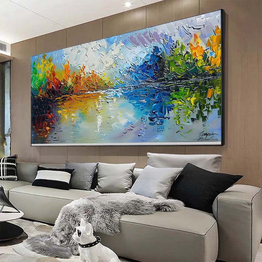 Original creation Landscape Hand painted Oil Painting Canvas Wall Art For Home Living Room Unframed/Rolled #026
