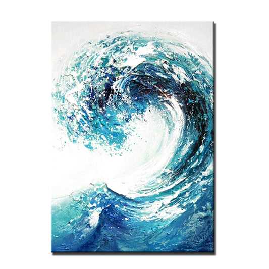 Abstract 3D Wave Oil Painting On Canvas Hand Painted Textured Painting Wall Art Decoration Canvas Paintings,31inx47in,No Frame