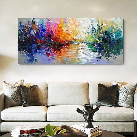 Original creation Landscape Hand painted Oil Painting Canvas Wall Art For Home Living Room Unframed/Rolled #012