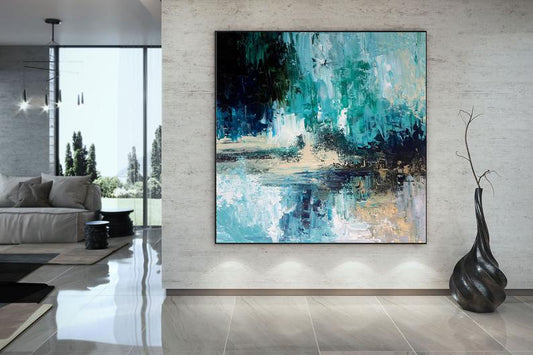 OriginalAbstractPaintingLargeWallArtArgeAbstractPaintingOriginalPaintingsOnCanvasLargeWallArt 31in,No Frame