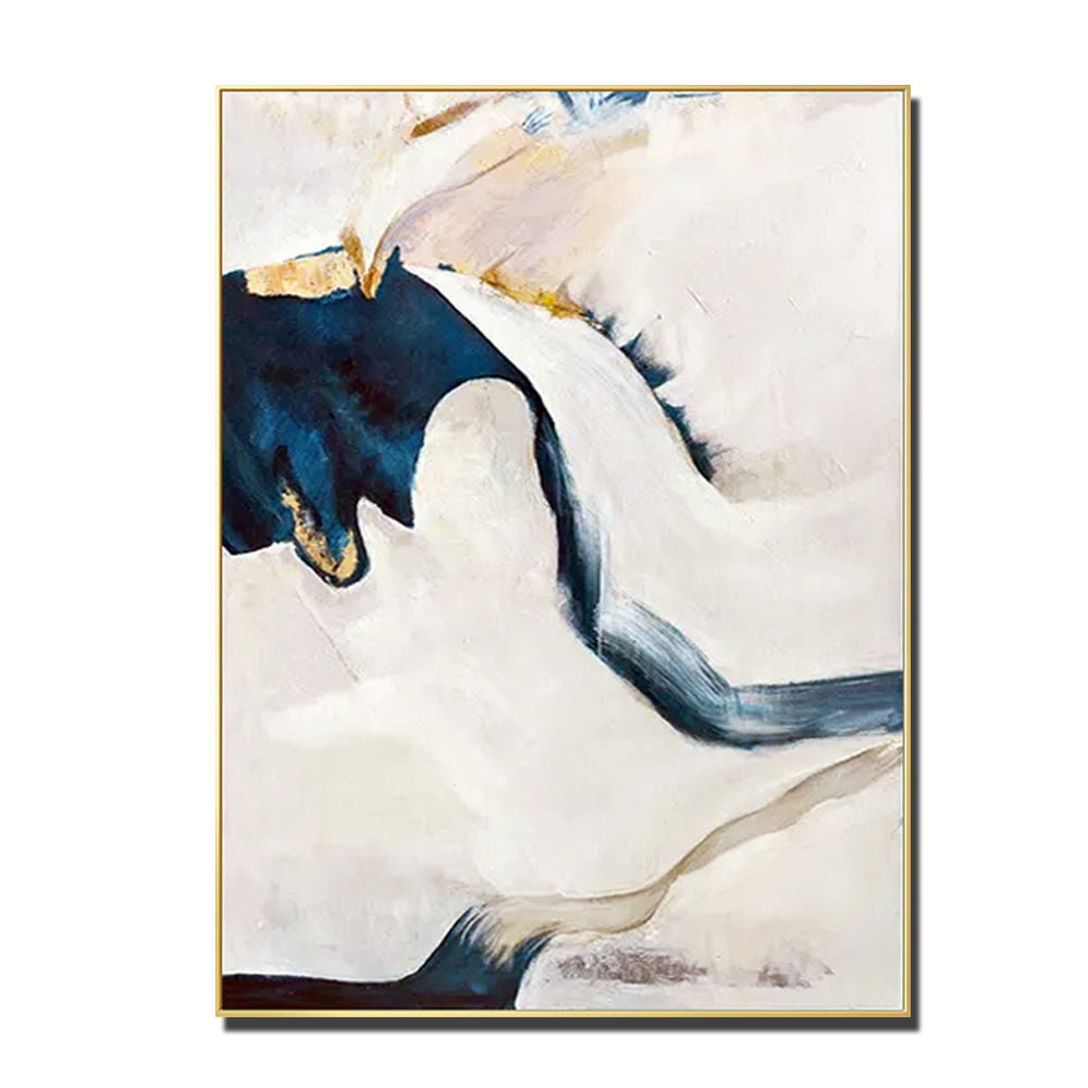 Hand Painted Minimalist Abstract Decorative Painting For Home Wall Decor Hand Painted Oil Painting Thick Texture,31inx47in,No Frame