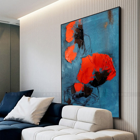 Hand Painting Abstract Flower Art On Canvas Wall Art Modern Home Decoration Handmade 3D Flower Artwork