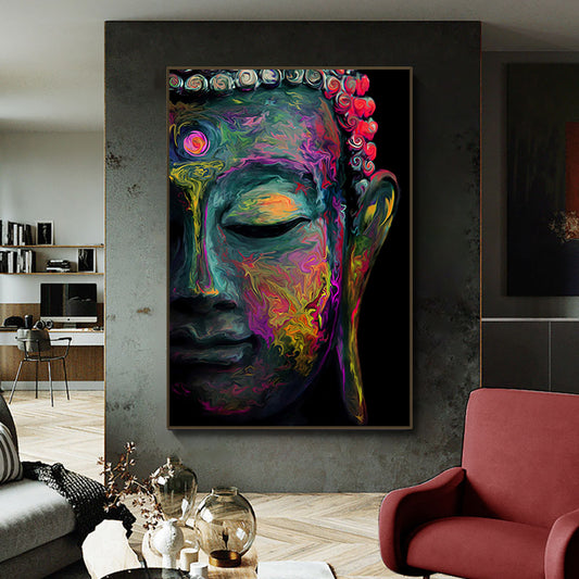 Hand painted Oil Painting Golded Foil Nordic Canvas Wall Art Handmade Abstract Landscape Oil Painting for Home Living Room,31inx47in,No Frame