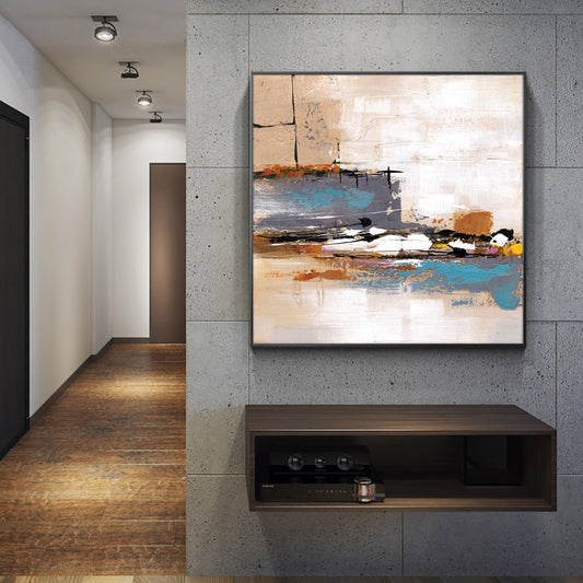 Abstract Beautiful 3D Texture Painting Hand Painted On Canvas Handmade Oil Painting Wall Art For Wedding,31inx31in,No Frame