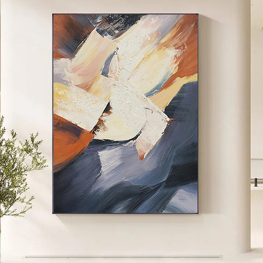 Canvas Hot Sale Artwork Handmade Abstract Hand Painted Oil Painting Wall Art,31inx47in,No Frame