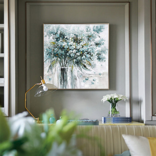 Hand Painted Oil Painting On Canvas Art Handmade Flower Oil Painting Wall Art Picture Three,31inx31in,No Frame