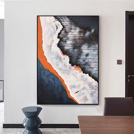 Modern Abstract Art Hand Painted Oil Painting Landscape Wall Art Picture Handmade Canvas Painting For Home,31inx47in,No Frame