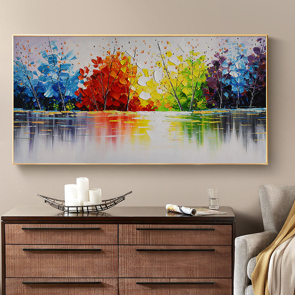 Abstract Canvas Painting Hand Painted Oil Painting On Canvas Fashion Modern Wall Art For Living Room,27inx54in,No Frame