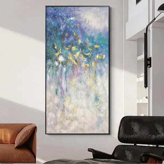 Abstract 3D Pictures Home Decor Wall Art Hand Painted  Oil Painting On Canvas Handmade,27inx54in,No Frame,27inx54in,No Frame