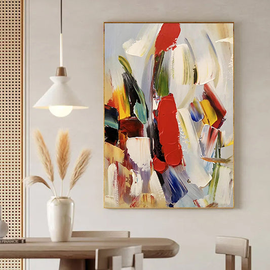 Colors Abstract Picture Handmade Paintings Wall Art Oil Paintings Home Decor Canvas For Living Room,31inx47in,No Frame