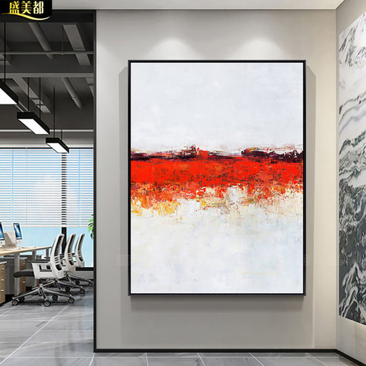 Thick Texture Oil Painting Flower On Canvas Handmade Wall Art Rose Hanging Paintings For Living Room Home Decoration Canvas Oil Painting for Home Living Room,31inx47in,No Frame