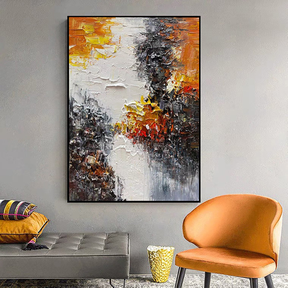 #1180Canvas Painting 3D Abstract Painting Hand Painted Thick Oil Painting Modern Abstract Wall Art Decoration Home For Living Room,31inx47in,No Frame
