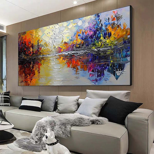 Original creation Landscape Hand painted Oil Painting Canvas Wall Art For Home Living Room Unframed/Rolled #016