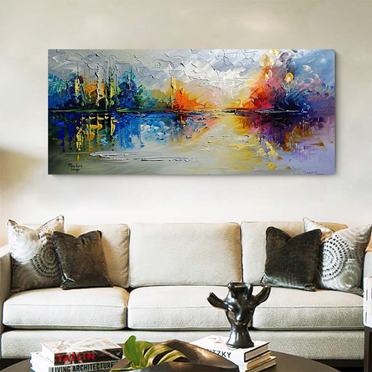 Original creation Landscape Hand painted Oil Painting Canvas Wall Art For Home Living Room Unframed/Rolled #017