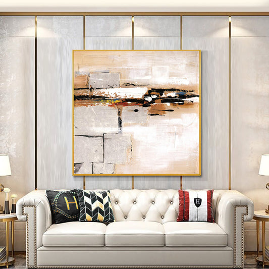 Abstract Beautiful 3D Texture Painting Hand Painted On Canvas Handmade Oil Painting Wall Art For Wedding,31inx31in,No Frame