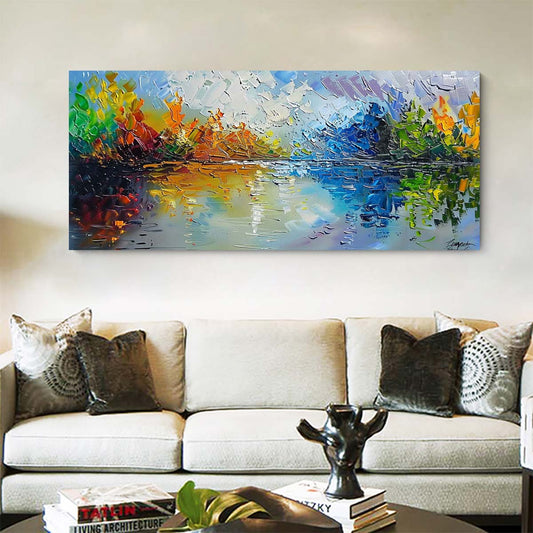 Original creation Landscape Hand painted Oil Painting Canvas Wall Art For Home Living Room Unframed/Rolled #022