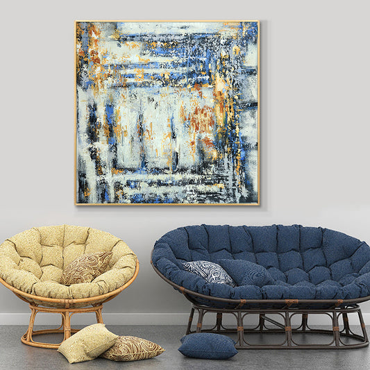 Hand Painted Oil Painting On Canvas Handmade Modern Abstract Colorful Landscape Oil Painting Pictures,31inx31in,No Frame