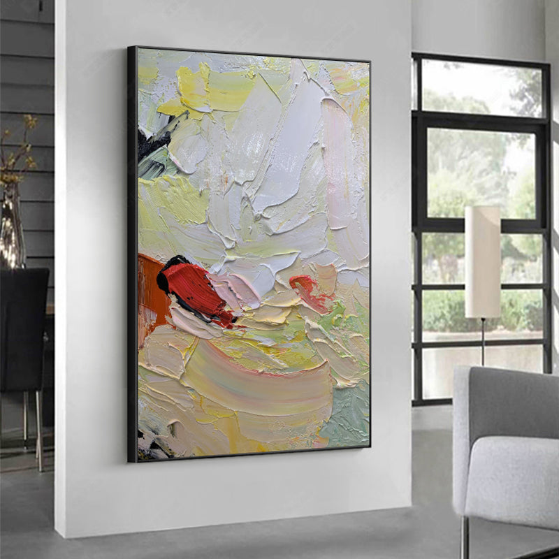 Hand painted Oil Painting On Canvas Color Block Thick 3D Textured Living Room Bedroom Wall Art,31inx47in,No Frame,31inx47in,No Frame